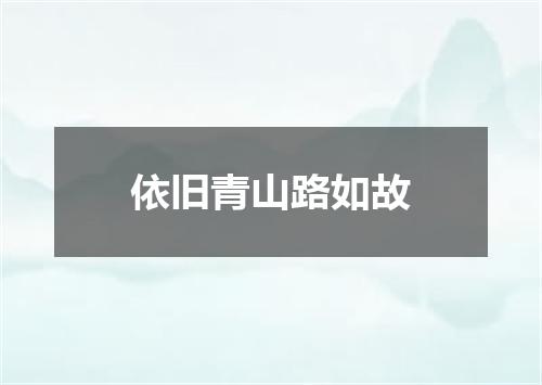 依旧青山路如故
