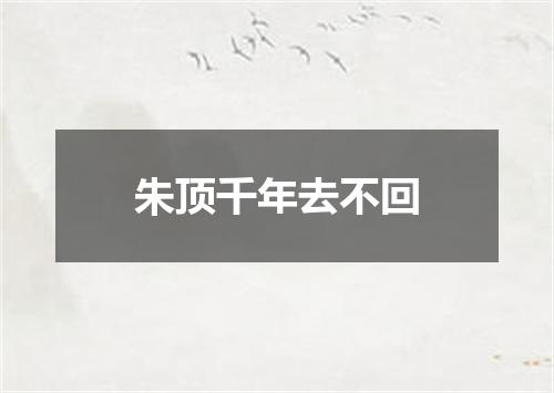 朱顶千年去不回
