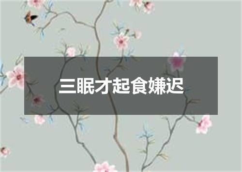 三眠才起食嫌迟