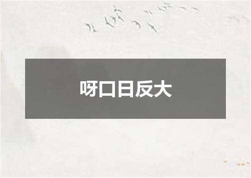 呀口日反大