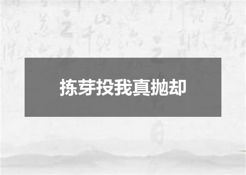 拣芽投我真抛却