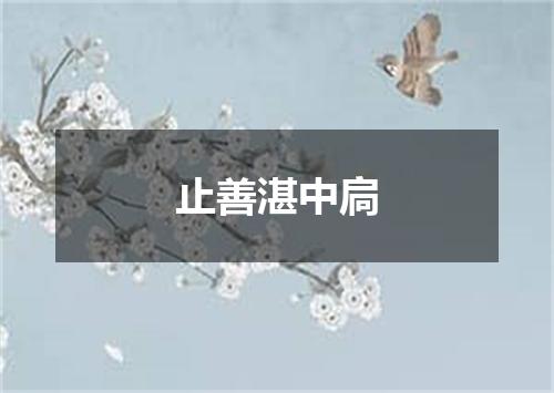 止善湛中扃
