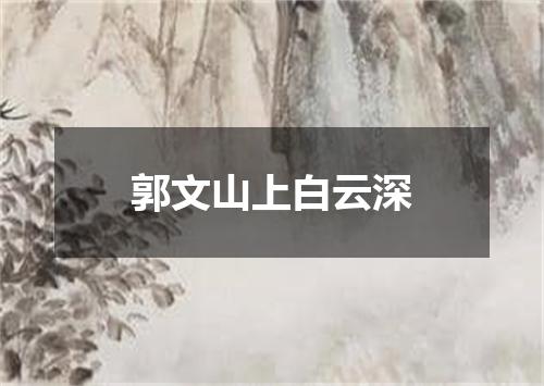 郭文山上白云深