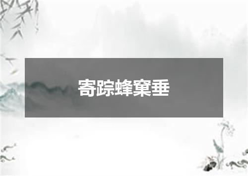 寄踪蜂窠垂