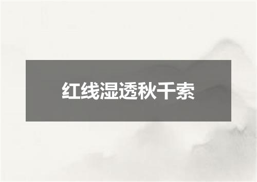 红线湿透秋千索