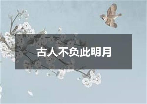 古人不负此明月