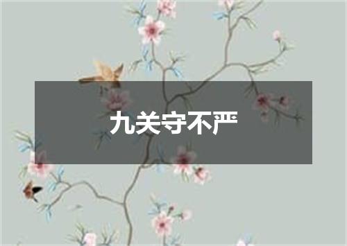 九关守不严