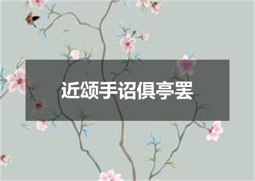 近颂手诏俱亭罢