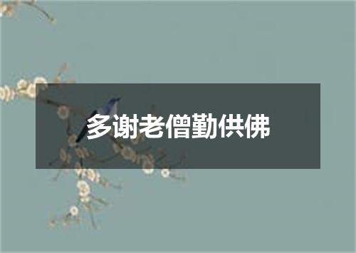 多谢老僧勤供佛