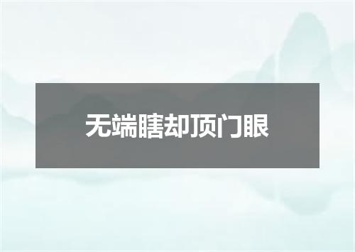 无端瞎却顶门眼