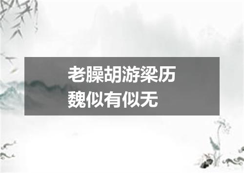 老臊胡游梁历魏似有似无