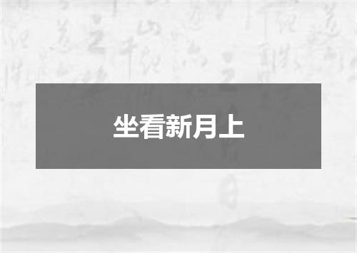坐看新月上