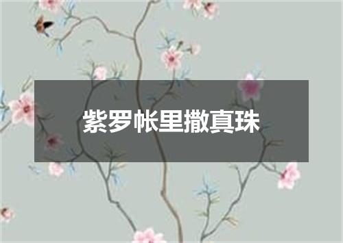 紫罗帐里撒真珠