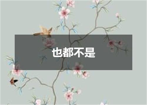 也都不是