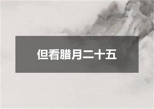 但看腊月二十五