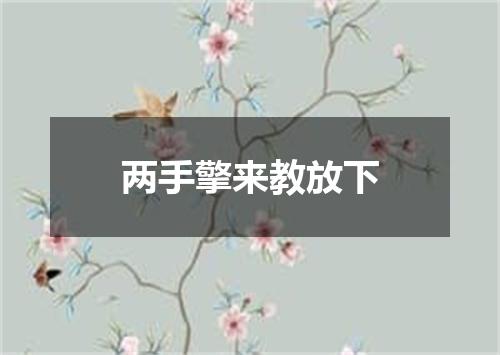 两手擎来教放下