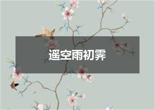 遥空雨初霁