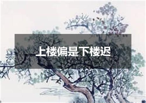 上楼偏是下楼迟