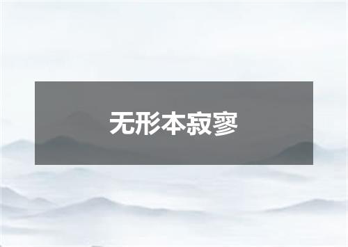 无形本寂寥