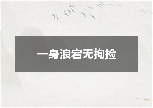一身浪宕无拘捡