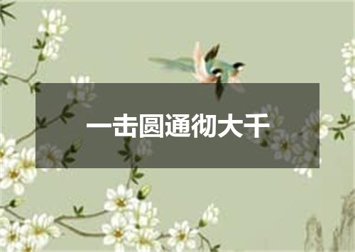一击圆通彻大千