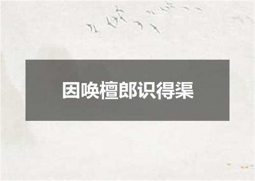 因唤檀郎识得渠