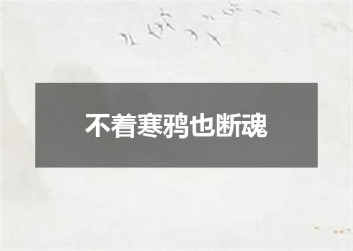 不着寒鸦也断魂