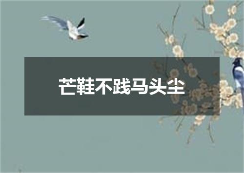 芒鞋不践马头尘