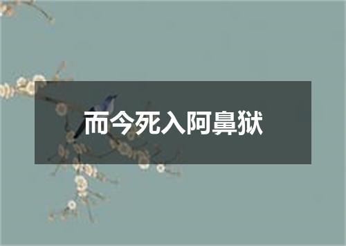 而今死入阿鼻狱