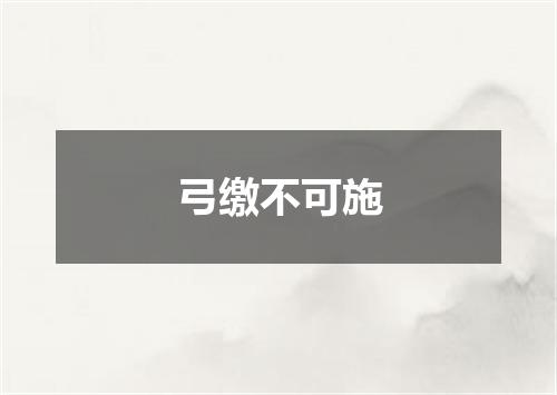 弓缴不可施