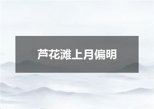 芦花滩上月偏明