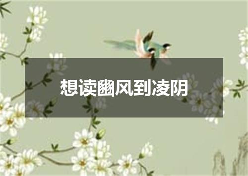 想读豳风到凌阴