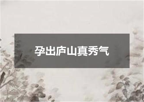 孕出庐山真秀气