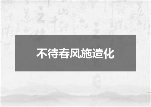 不待春风施造化