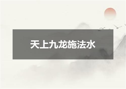天上九龙施法水