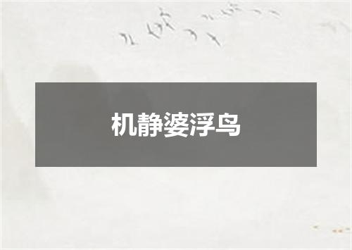 机静婆浮鸟