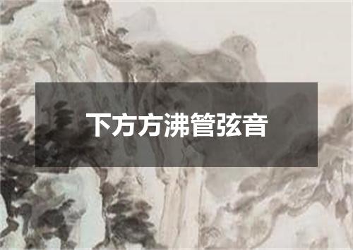 下方方沸管弦音