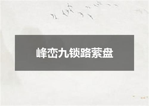 峰峦九锁路萦盘
