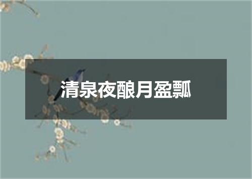 清泉夜酿月盈瓢