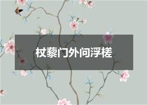 杖藜门外问浮槎