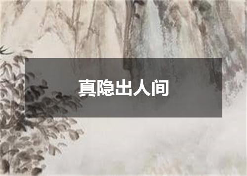 真隐出人间