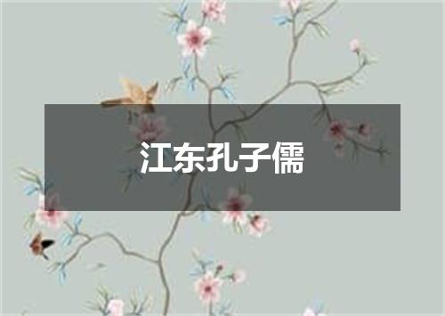 江东孔子儒
