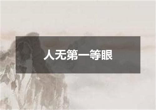 人无第一等眼