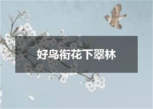 好鸟衔花下翠林