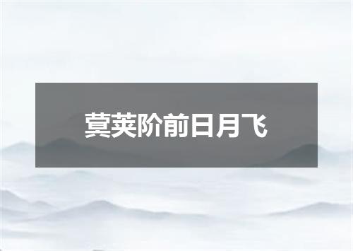 蓂荚阶前日月飞