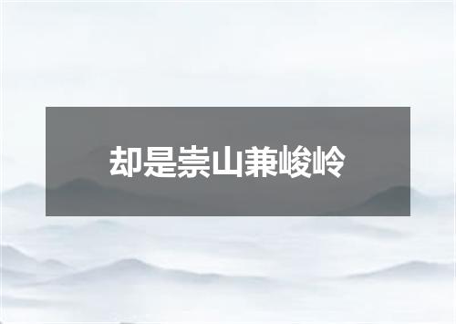 却是崇山兼峻岭