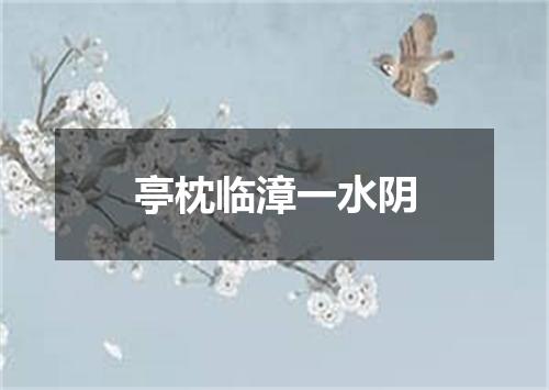 亭枕临漳一水阴