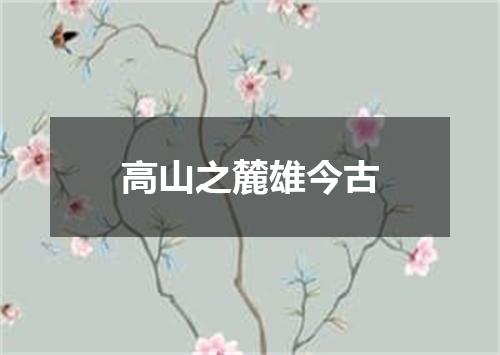 高山之麓雄今古