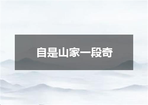 自是山家一段奇