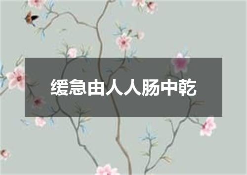 缓急由人人肠中乾
